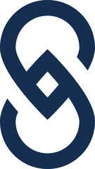 S Letter logo design element for graphic or multimedia use