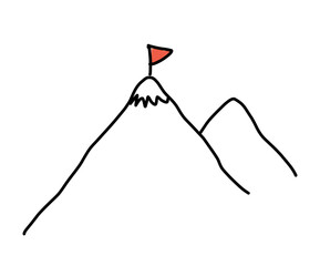 Gipfel besteigen oder das Ziel erreichen