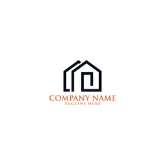 Fototapeta premium Building logo illustration graphic design vector in line art style. for branding, real estate, construction, home, and business cards
