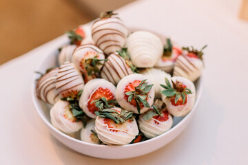 white chocolate covered strawberries