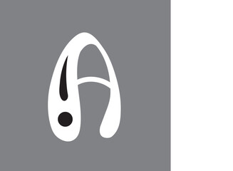 Abstract logo design whit a A letter.