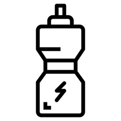 Energy drink line icon style