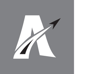 Abstract logo design whit a A letter.