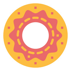 Naklejka premium donut flat icon style