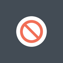 Fototapeta premium Vector illustration of prohibition icon, stop prohibited.