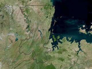 Kagera, Tanzania. High-res satellite. No legend