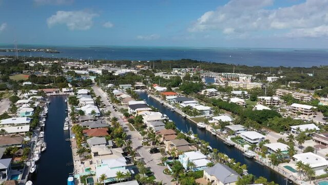 Canal front luxury homes in Port Largo Neighborhood in Key Largo, Florida