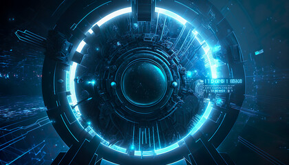 Cyber Security - Vault Door - Abstract Background - Generative AI