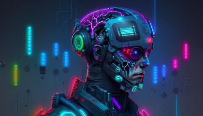 alien in space, cyborg Generative AI