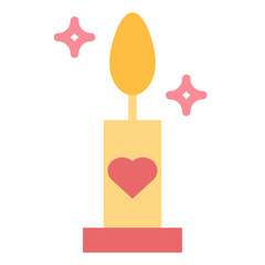 candle flat icon style