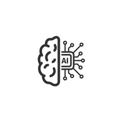 AI line icon. Vector signs for web graphics.