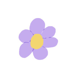 violet flower isolated on white