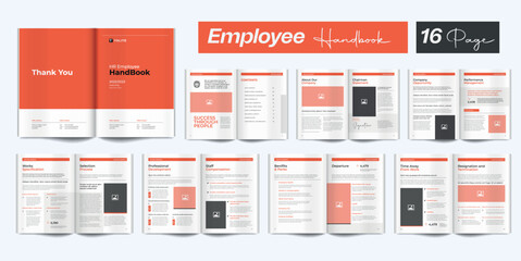Fototapeta na wymiar HR Handbook Employee Handbook HR Employee Handbook Design 