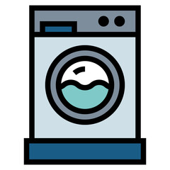 washing machine filled outline icon style
