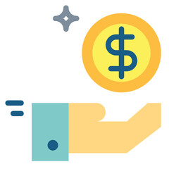 currency flat icon style