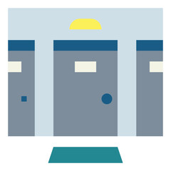 rooms flat icon style