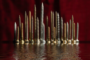 Close Up Screw City Skyline