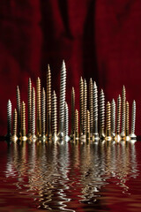 Close Up Screw City Skyline