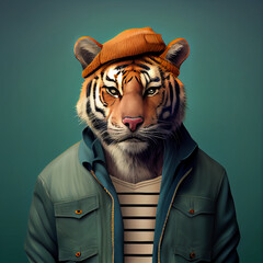 Tiger NFT Art Portrait