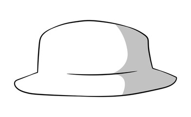 White Bucket Hat Style Headdress Accessory