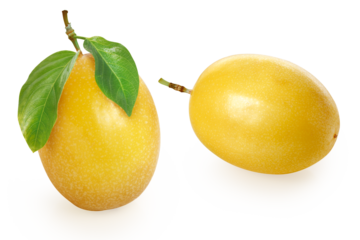 maracujás amarelos em fundo transparente 