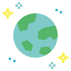 earth flat icon style
