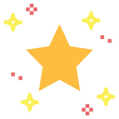 star flat icon style