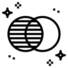 eclipse line icon style