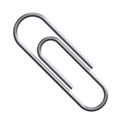 Paper clip isolated 3d rendering