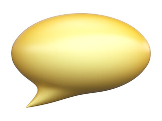 3d speech bubble on white background