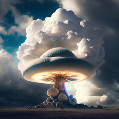 Ufo clouds, Generative Ai