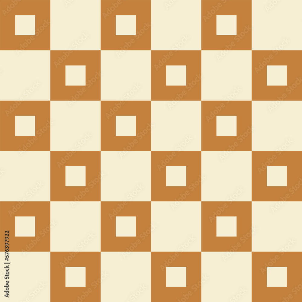 Poster retro aesthetic seamless pattern in style 60s, 70s. mid century background with geometric squares. t