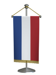 Netherlands table flag isolated on white - obrazy, fototapety, plakaty