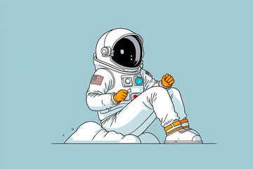 astronaut isolated background. Generative ai.