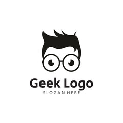 Geek Logo Template Vector Illustration.