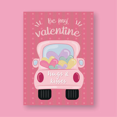 Be my Valentine Card Template