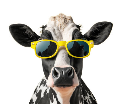 cow in sunglasses