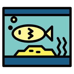 fishbones filled outline icon style