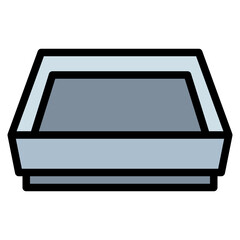 tray filled outline icon style