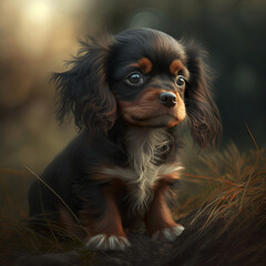 Naklejka premium portrait of a dog, generativa IA