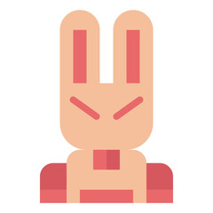 bunny flat icon style