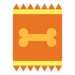 dog food flat icon style