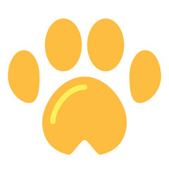pawprint flat icon style