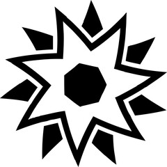 Flower decorative stylized illustration. PNG with transparent background