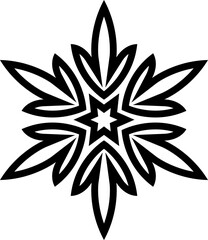 Flower decorative stylized illustration. PNG with transparent background