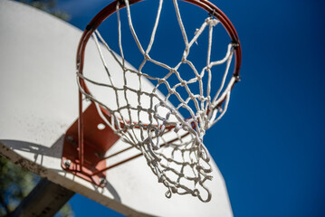 basketball hoop on a sky