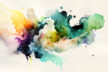 Fototapeta premium abstract watercolor background with colorful splashes