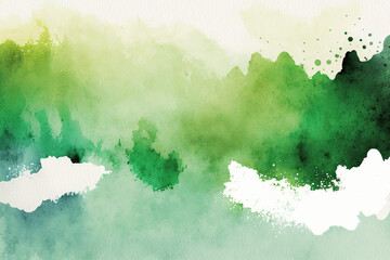 Obraz premium abstract watercolor hand painted green background