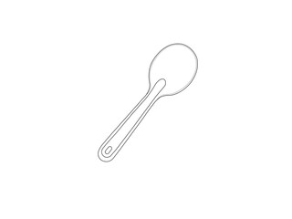 Lozhka of silver.Olives single icon in cartoon style vector symbol stock illustration web.Top view of wood spoon isolated on white background.A top down view on a cutlery in white background.