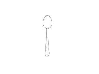 Silver spoon photo stacking side view isolated on white background. This has clipping path. Cutlery icon. Spoon, forks, knife. restaurant business concept, vector illustration. Fork Spoon Restaurant